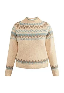 ALARY Damski sweter norweski 15424761-AL01, beżowy, niebieski, brązowy, XS/S, Beżowy, niebieski, brązowy, XS-S - Swetry damskie - miniaturka - grafika 1