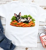 Koszulki dla dziewczynek - Koszulka w marchewki na Dzień MARCHEWKI DO PRZEDSZKOLA wzór marchewki11 - miniaturka - grafika 1