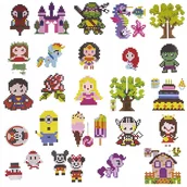 Prace ręczne dla dzieci - Koraliki Fluorestencyjne DIY Świecące Szablony Kuferek do Prasowania - miniaturka - grafika 1