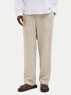 Spodnie męskie - Jack&Jones Chinosy Karl Mykonos 12269371 Beżowy Loose Fit - miniaturka - grafika 1