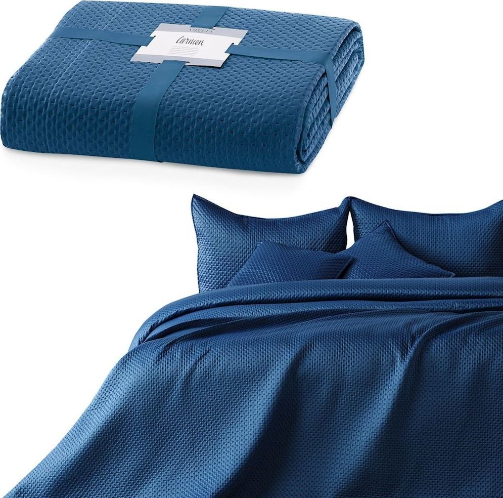 AmeliaHome AmeliaHome NARZUTA NA ŁÓZKO CARMEN DARKBLUE 170x270