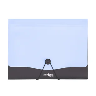 Teczka na dokumenty A4 z gumką 13 przekładek i klip błękitna V-FILE STRIGO - Teczki i skoroszyty - miniaturka - grafika 1