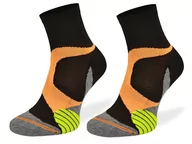 Skarpetki męskie - Skarpety do biegania RUN4, Coolmax, czarny/pomarańczowy, 35/38 - miniaturka - grafika 1