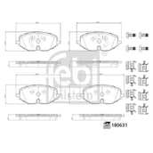 Klocki hamulcowe - Klocki hamulcowe - komplet FEBI BILSTEIN 180631 - miniaturka - grafika 1