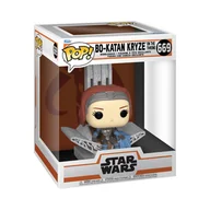 Figurki dla dzieci - Funko Pop! Star Wars, The Mandalorian, Figurka Kolekcjonerska, Dlx, Mandalorian Bo Katan W/throne - miniaturka - grafika 1