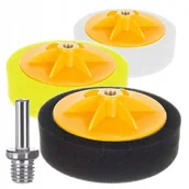 Akcesoria do mycia samochodu - Pady Polerskie Gąbki x3 Do Wiertarki Zestaw 150mm Adapter - miniaturka - grafika 1
