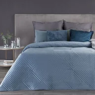 Narzuty - Narzuta 230 x 260 Euro Welurowa Wz. Sofia2 Niebieski - miniaturka - grafika 1