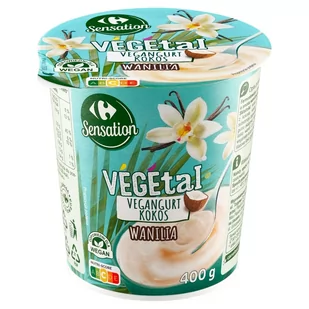 Carrefour Sensation Vegetal Vegangurt kokos wanilia 400 g - Kefiry, jogurty, maślanki - miniaturka - grafika 1