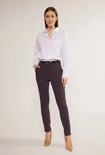 Spodnie damskie - Eleganckie spodnie z wzorem - Monnari - grafika 1