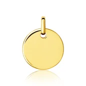 Wisiorki - ZŁOTA ZAWIESZKA KÓŁKO COIN GRAWER 333 - miniaturka - grafika 1