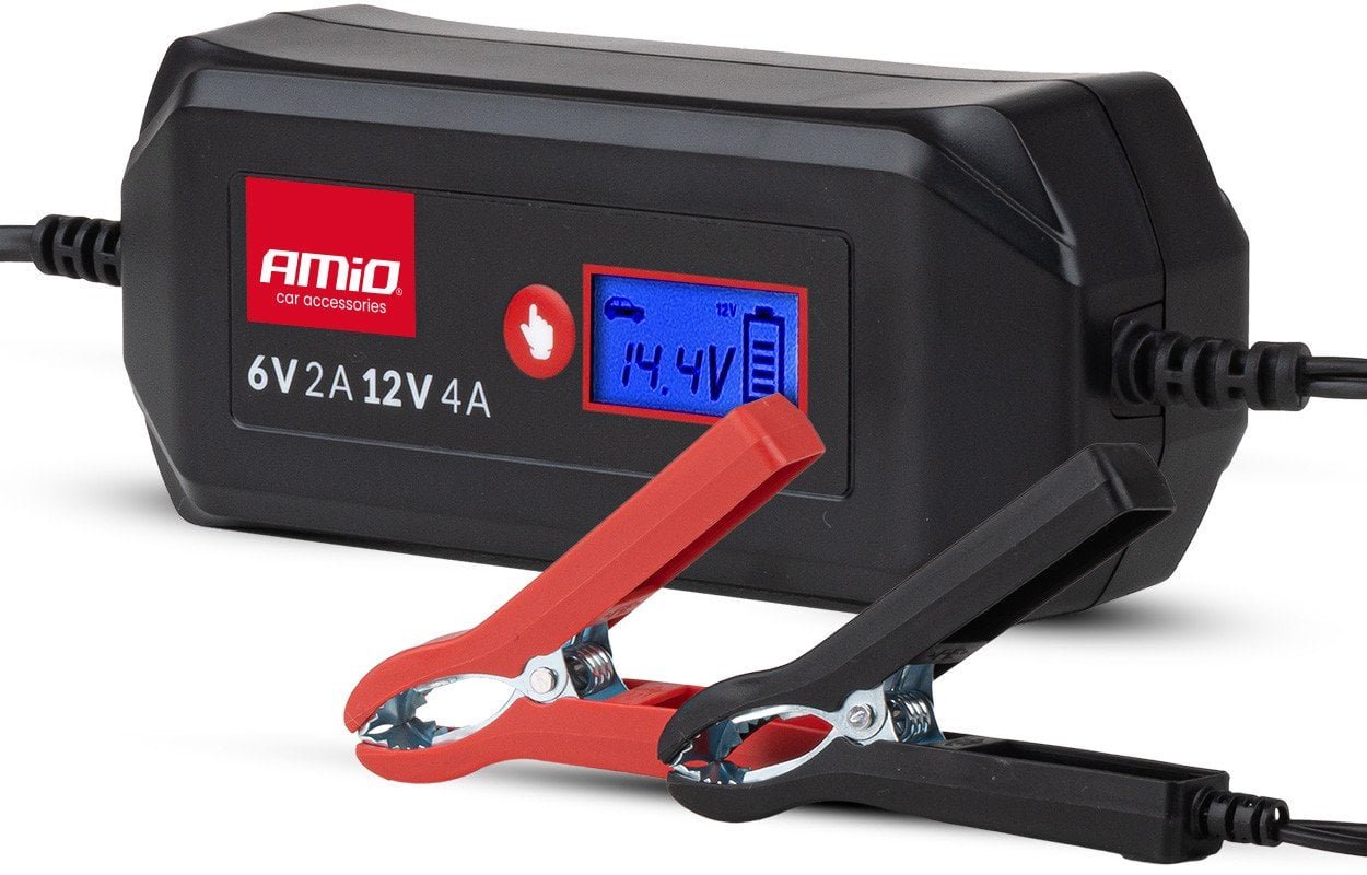 Amio Prostownik cyfrowy std gel agm wet max 4a 6v 12v amio-04523