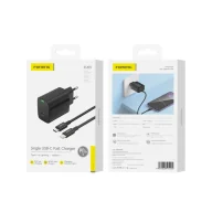 Ładowarki do telefonów - FONENG ładowarka sieciowa EU65 PD 20W 1xUSB-C + kabel USB-C - Lightning Czarny - miniaturka - grafika 1