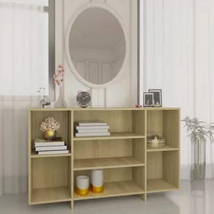 Lumarko Szafka, dąb sonoma, 120x30x75 cm, płyta wiórowa - Szafki do salonu - miniaturka - grafika 1