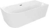 Wanny - Mexen Mia wanna wolnostojąca narożna prawa 180 x 80 cm, biała, przelew gun metal szczotkowany - 52691808000P-95 - miniaturka - grafika 1