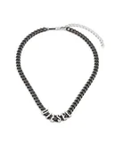 Naszyjniki męskie - Diesel Naszyjnik Font Chain DX1487060 Czarny - miniaturka - grafika 1