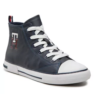 Buty dla chłopców - Trampki Tommy Hilfiger - High Top Lace Up Sneaker T3X9-32452-1355 S Blue 800 - grafika 1