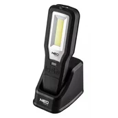 Oświetlenie warsztatowe - Lampa Warsztatowa 550 Lm Cob Led + Baza + Ładowarka - miniaturka - grafika 1