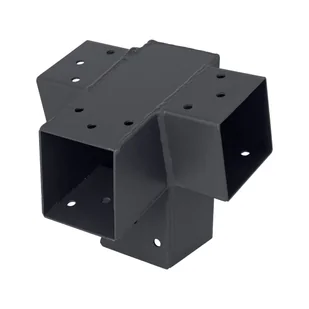 Łącznik prosty 7x7 cm 75st. 4-końce Suki Plug-in antracyt - Łączniki, trójniki, kształtki - miniaturka - grafika 1