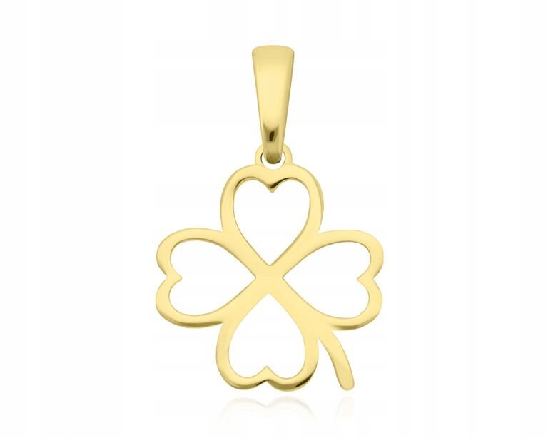 Złota Zawieszka Koniczyna Czterolistna Wisiorek Dla Kobiet pr. 585