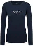 Koszulki i topy damskie - Pepe Jeans Damska koszulka New Virginia Ls N, Niebieski (Dulwich), XXS - miniaturka - grafika 1