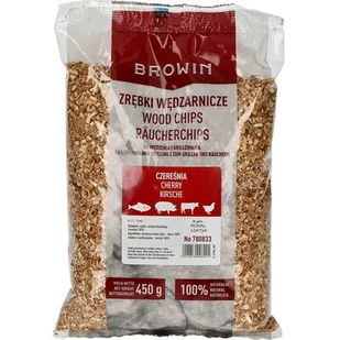 Zrębki BROWIN 780952 Czereśnia 5 x 450 g - Węgiel do grilla - miniaturka - grafika 1