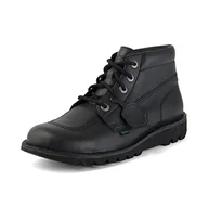Botki damskie - Kickers Klasyczne botki Kick Hi, wegańskie, bardzo wygodne, dodatkowa trwałość, jakość, czarne, unisex, Czarny, 45 EU - miniaturka - grafika 1