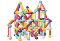 Klocki - KLOCKI MAGNETYCZNE KONSTRUKCYJNE EDUKACYJNE 260 el. - miniaturka - grafika 1