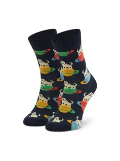 Skarpetki dla dzieci - Happy Socks Skarpety Wysokie Dziecięce KLAI01-6500 Granatowy - grafika 1