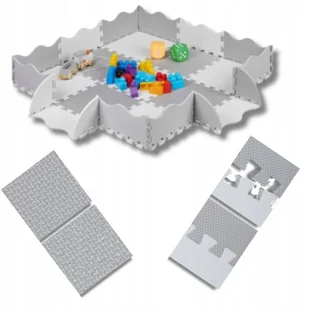 Puzzle Piankowe Z Rantem Mata Dziecko Niemowlak Skladana Kojec Duza Gruba - Maty edukacyjne - miniaturka - grafika 1