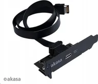 Kontrolery - Kontroler Akasa Akasa Low Profile PCI Bracket Adapter, USB 3.1 Typ C - schwarz - miniaturka - grafika 1