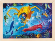 Układanki dla dzieci - Hape HAPE dėlionė Ocean Rescue, E1643A - miniaturka - grafika 1