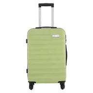 Walizki - Walizka kabinowa podróżna na kółkach w paski 22" - oliwkowy Semi Line - miniaturka - grafika 1