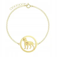 Bransoletki - Bransoletka Złota Bulldog Kontynentalny 925 Łańcuszek Prezent GRAWER GRATIS - miniaturka - grafika 1