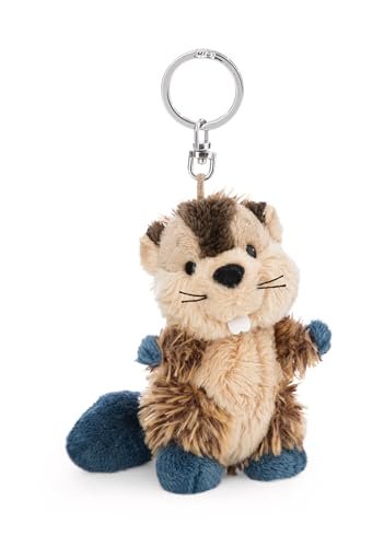 NICI 62260 Brelok do kluczy, bóbr Harry Woodsnacker, wierny pluszowy towarzysz przy plecaku lub torbie, zawieszka, wisiorek dla małych i dużych, 10 cm, brązowy