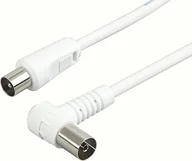 Kable - Schwaiger Kabel Antennenkabel 75 dB m Winkel 5,0m Weiß KVKW50 532 KVKW50 532 - miniaturka - grafika 1