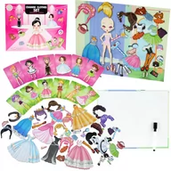 Układanki dla dzieci - Układanka Tablica Magnetyczna Puzzle Magnetyczne Ubieranie Moda - miniaturka - grafika 1