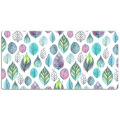 Podkładki na biurko - Mata ochronna na biurko Rysowane liście 120x60 cm - miniaturka - grafika 1