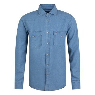 Tommy Hilfiger koszula męska, jasny jeans, Rozmiar M