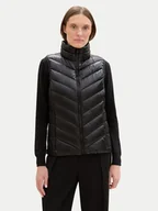 Kamizelki damskie - Tom Tailor Bezrękawnik 1041486 Czarny Slim Fit - miniaturka - grafika 1