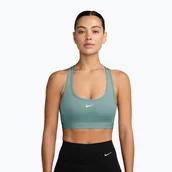 Bielizna sportowa damska - Biustonosz treningowy Nike Swoosh Light Support cannon/white WYSYŁKA W 24H 30 DNI NA ZWROT - miniaturka - grafika 1