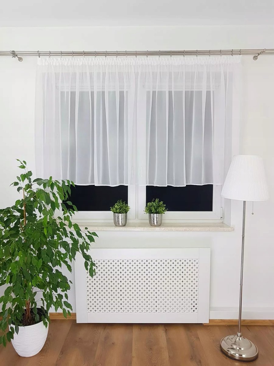 KLASYCZNA FIRANA GOTOWA Z WOALU DELIKATNE FIRANKI DO KUCHNI 400X110CM
