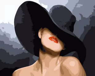Malowanie po numerach Dziewczyna w kapeluszu - Malowanie po numerach - miniaturka - grafika 1