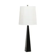 Lampy stojące - Lampa stołowa czarna z białym abażurem 80 cm Ascent E27 60W Elstead - miniaturka - grafika 1