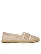 Espadryle damskie - DeeZee Espadryle LE601-139 Beżowy - miniaturka - grafika 1