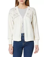 Swetry damskie - Desigual Damski sweter JERS_Columbia Cardigan, biały, L - miniaturka - grafika 1