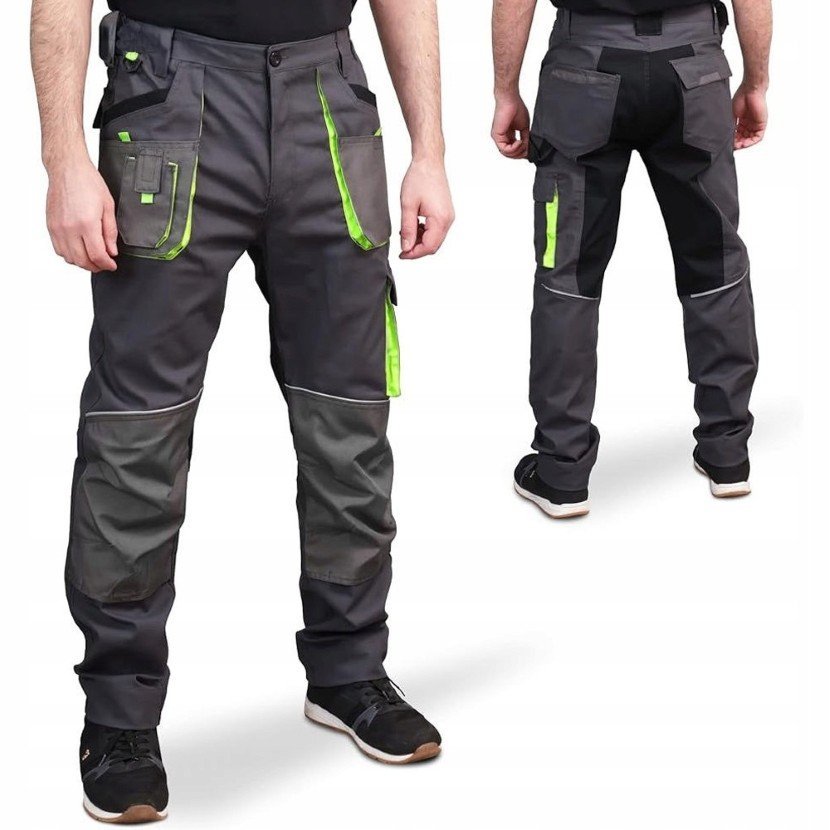 Spodnie robocze męskie do pasa ELASTYCZNE STRETCH MOCNE OCHRONNE BHP r.58
