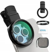 Akcesoria fotograficzne - Obiektyw Filtr CPL Polaryzacyjny 52mm do Telefonu Smartfona APEXEL + KLIPS / APL-52-CPL - miniaturka - grafika 1