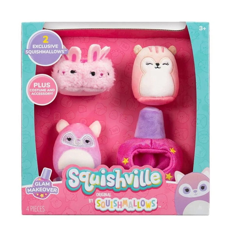 Squishmallows - Squishville - Maskotka Lane i Chaitra - Glam Makeover - SQM0513