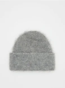 Reserved - Czapka beanie z wełną - szary - Czapki damskie - miniaturka - grafika 1