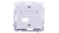 Gniazdka elektryczne - Ospel Gniazdo Komputer Pojedyncze skośne, bez modułu - GPK-1RS/P/00 - miniaturka - grafika 1